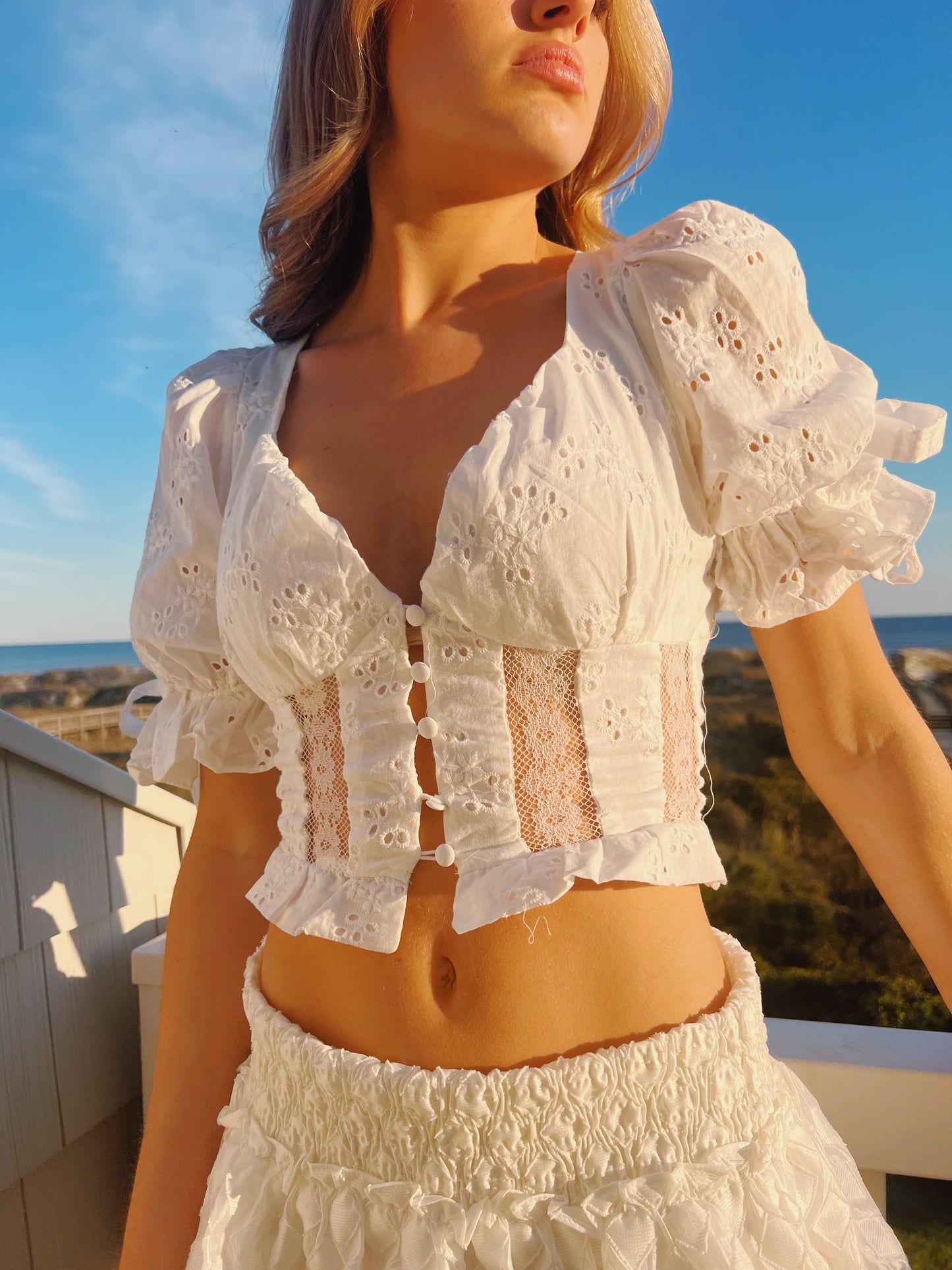 Sweetheart Top — White